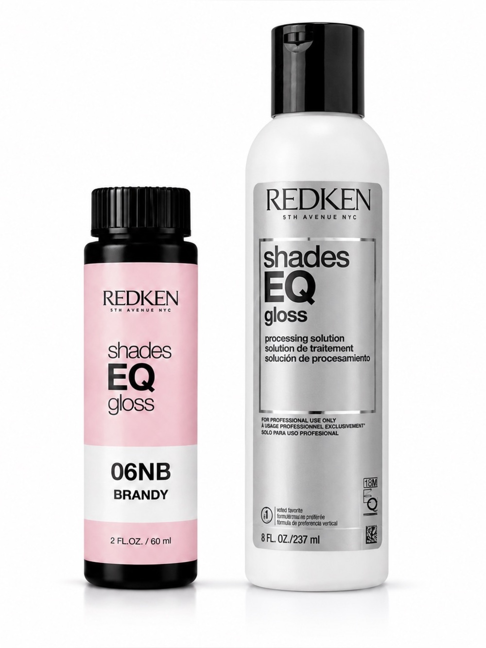 Redken Shades EQ Gloss 06NB Brandy with 8 oz Processing Solution Set